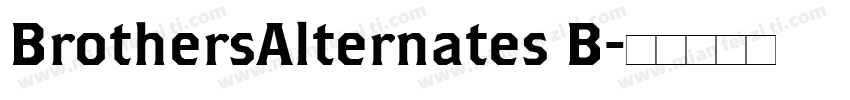 BrothersAlternates B字体转换